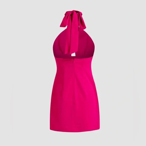 Cider Vibrant Pink Backless Dress - Picture 2 of 2